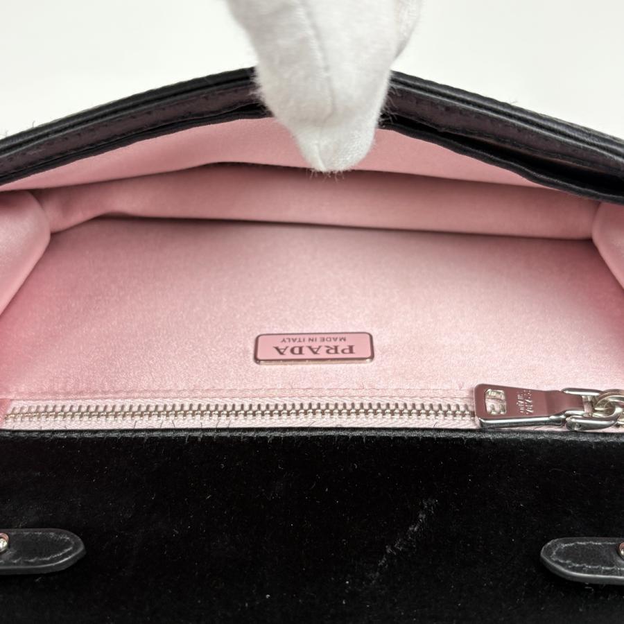 PRADA（プラダ） ロゴ チェーン ショルダーバッグ スパンコール 2WAY 