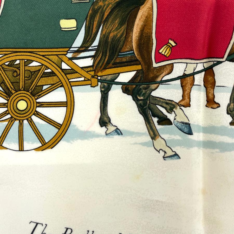 HERMES カレ90 L'Hiver en Poste スカーフ HERMES（エルメス） カレ90 L'Hiver en Poste スカーフ 冬の郵便馬車