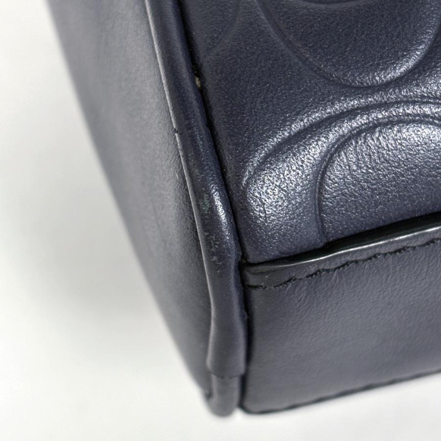 COACH（コーチ） シグネチャー ショルダーバッグ レザー ネイビー