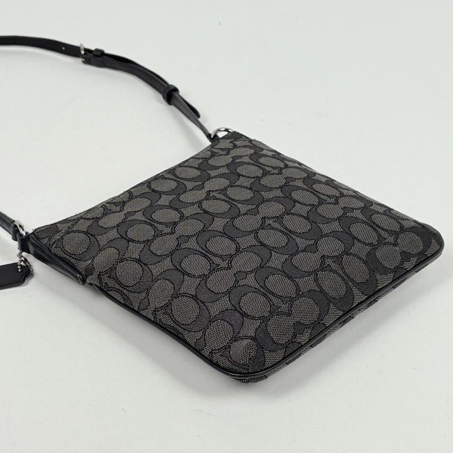 COACH（コーチ） シグネチャー ショルダーバッグ キャンバス グレー 