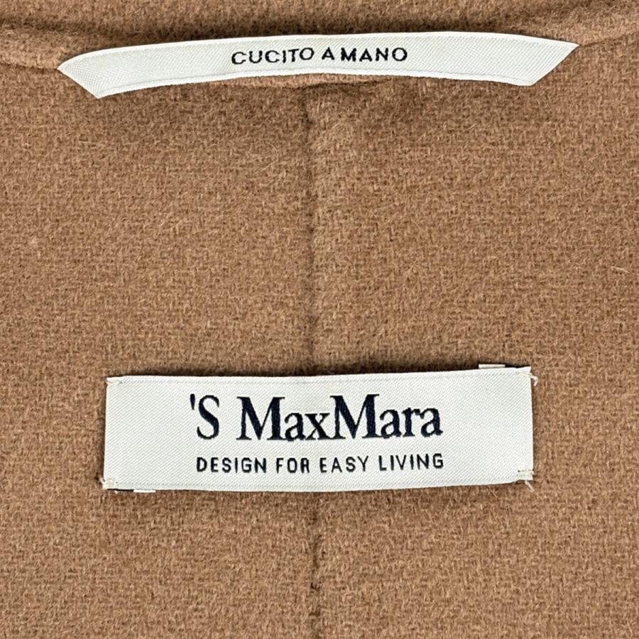 マックスマーラ MAX MARA ガウンコート CUCITO A MANO ベルト付き コート その他コート ウール ベージュ レディース 中古の画像