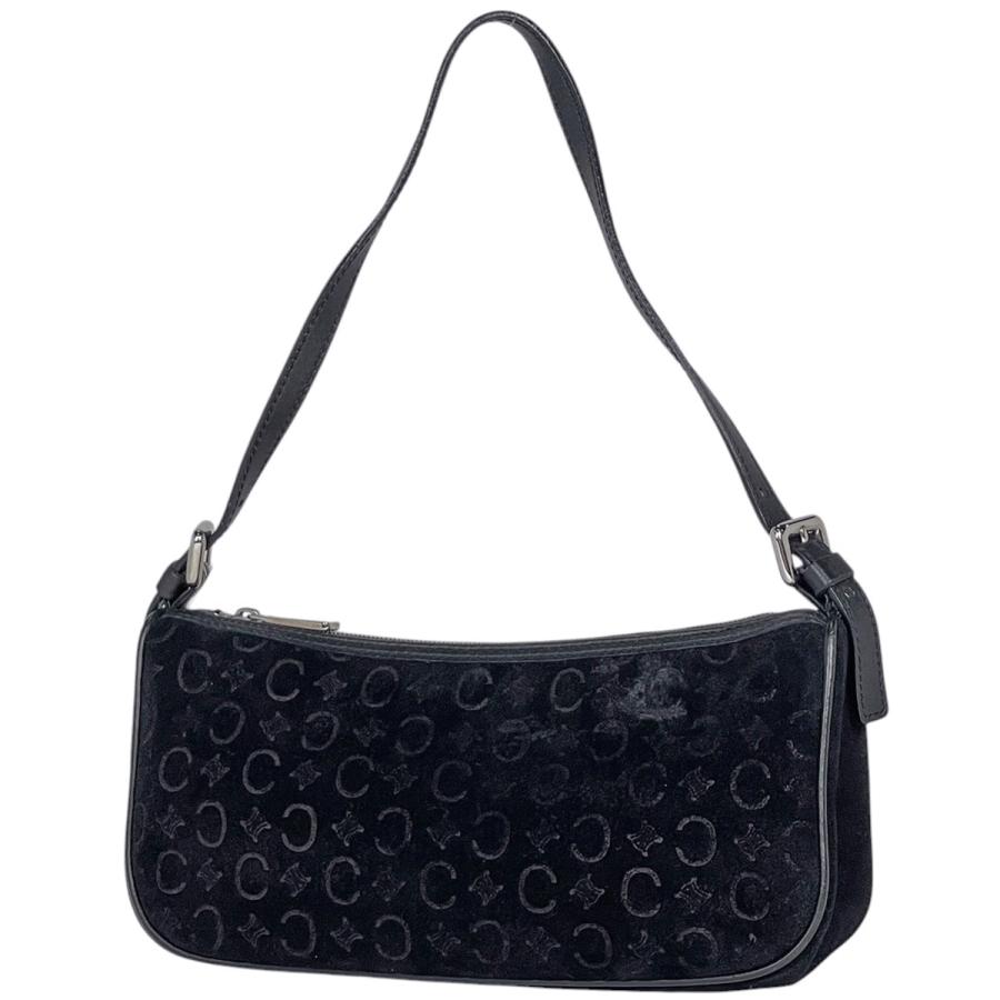 CELINE（セリーヌ） CELINE Cマカダム柄 ハンドバッグ スエード