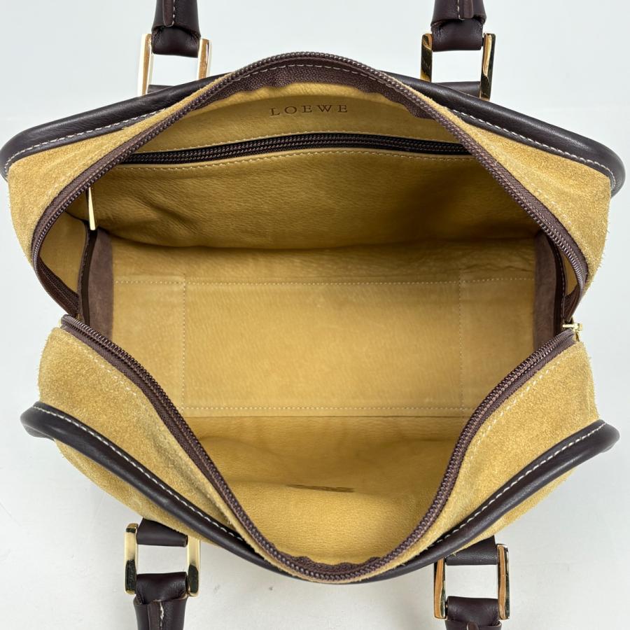 LOEWE（ロエベ） アマソナ26 ハンドバッグ スエード ブラウン 