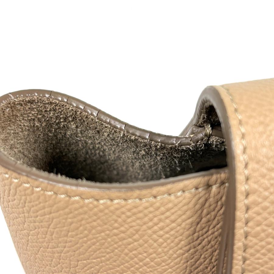 本物 セリーヌ CELINE ベルトバッグ マイクロ 2WAY ショルダーバッグ ハンドバッグ レザー ベージュ バッグ 中古・ CELINE（セリーヌ） マイクロ ベルトバッグ 2WAY レザー ベージュ