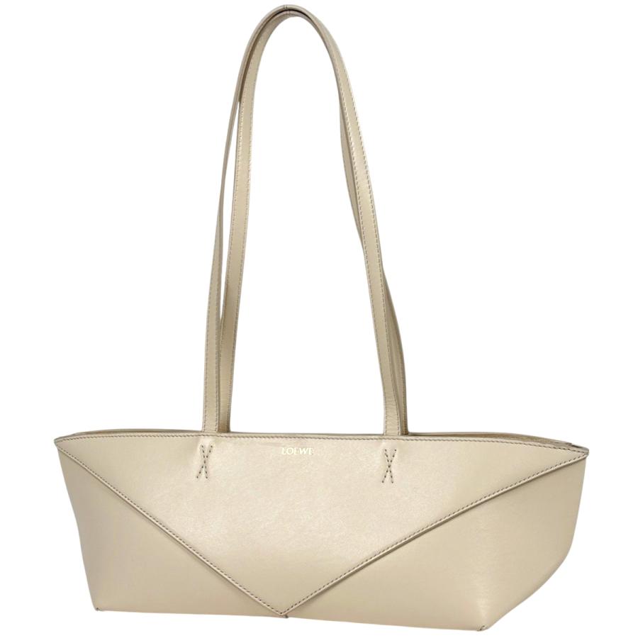 LOEWE（ロエベ） パズルフォルド ショルダーバッグ レザー ホワイト 