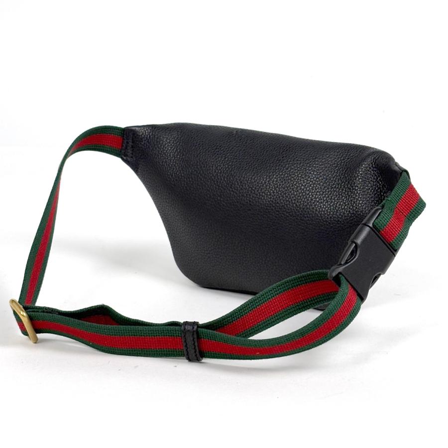 GUCCI（グッチ） ロゴ ウエストバッグ レザー ブラック 527792