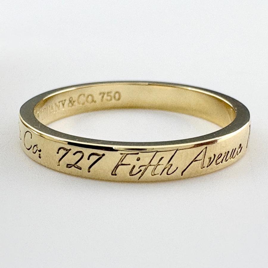 ティファニー　ノーツナローリング750 15号くらい　18金4グラム以上 TIFFANY&Co.（ティファニー） ノーツナローリング YG イエローゴールド