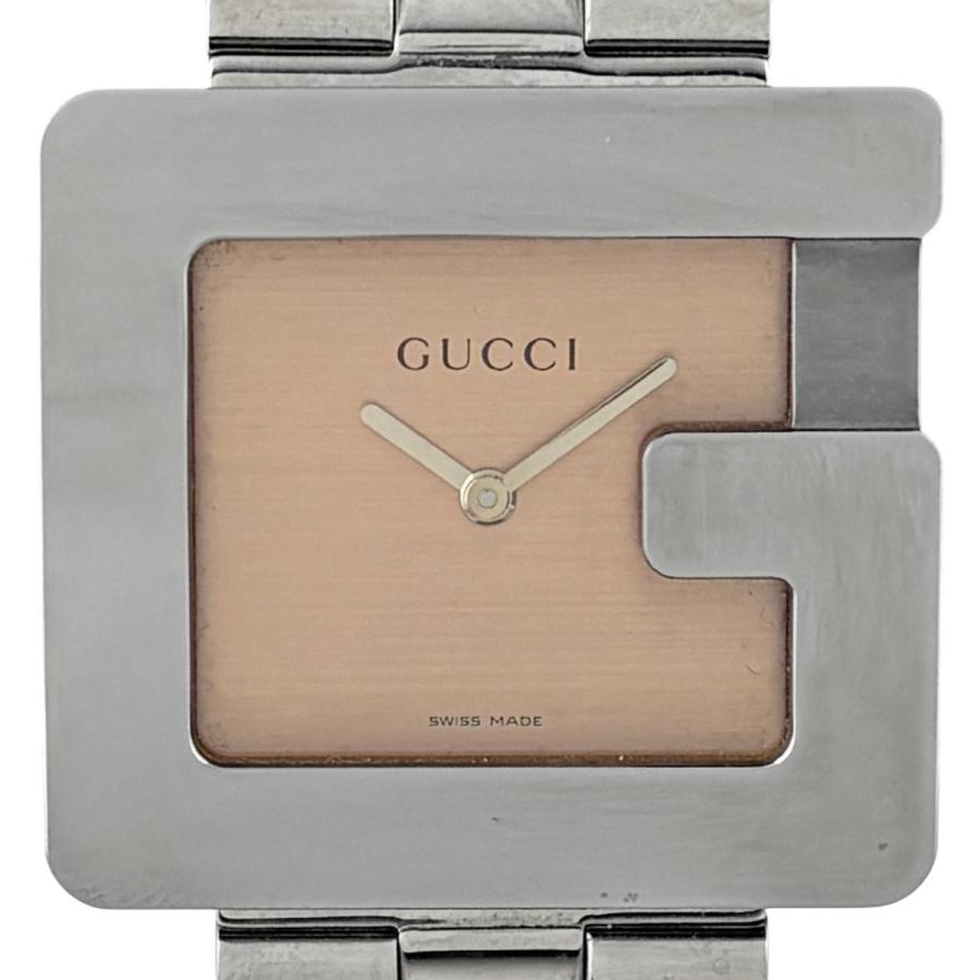 GUCCI 3600M メンズ腕時計 Gロゴスクエア クォーツ 中古 GUCCI（グッチ） GUCCI G スクエア 3600M 腕時計 SS クォーツ ブラウン