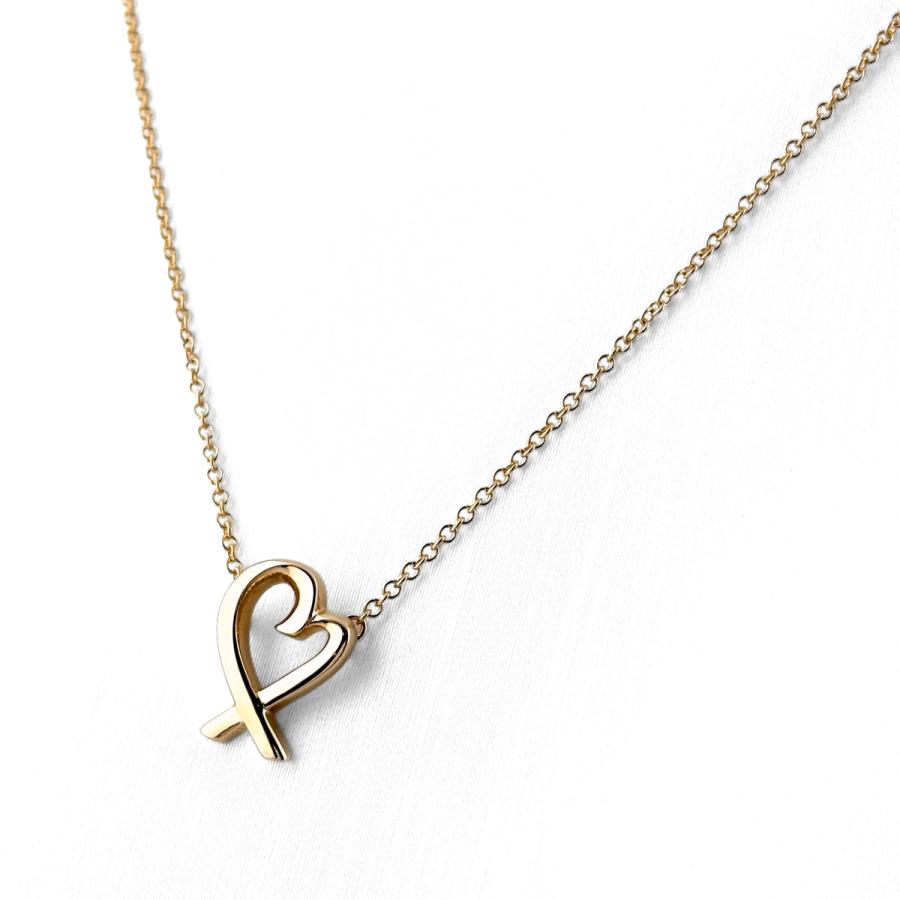 TIFFANY&Co.（ティファニー） ラビング ハート ネックレス PG ピンク 
