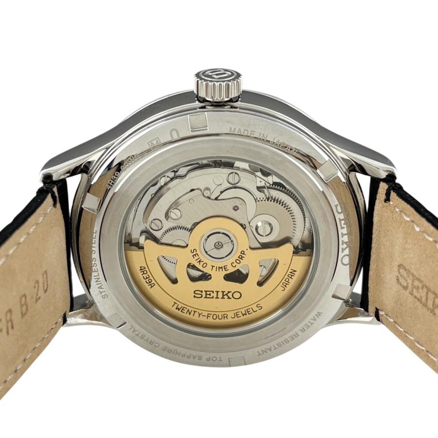SEIKO（セイコー） プレサージュ 4R39-00W0 腕時計 SS レザー 自動巻き