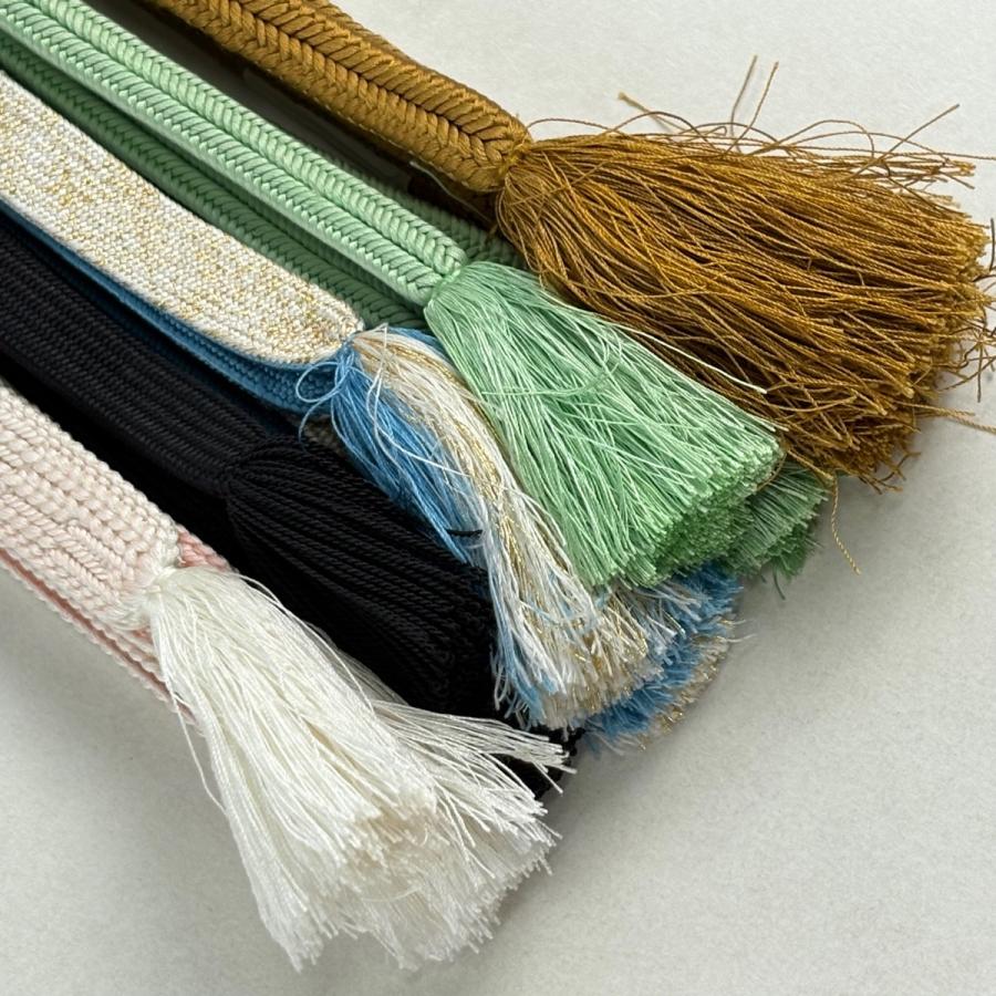 帯締め 優品 帯締め5本セット 薄緑 正絹 和装小物 中古 : リユース 
