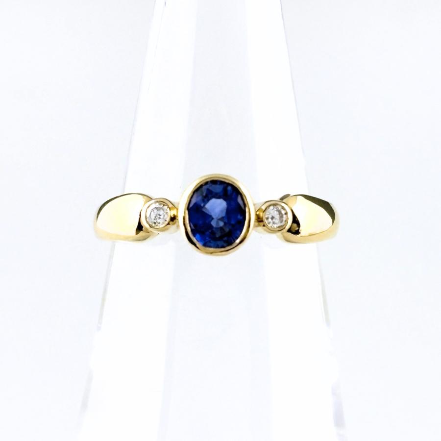 タサキ TASAKI サファイア デザインリング YG イエローゴールド