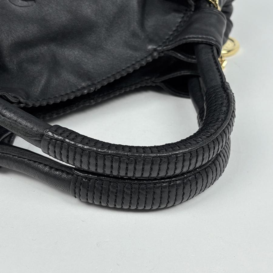 ロエベ LOEWE ナッパアイレ アナグラム ハンドバッグ レザー ブラック LOEWE（ロエベ） ナッパアイレ アナグラム ハンドバッグ レザー