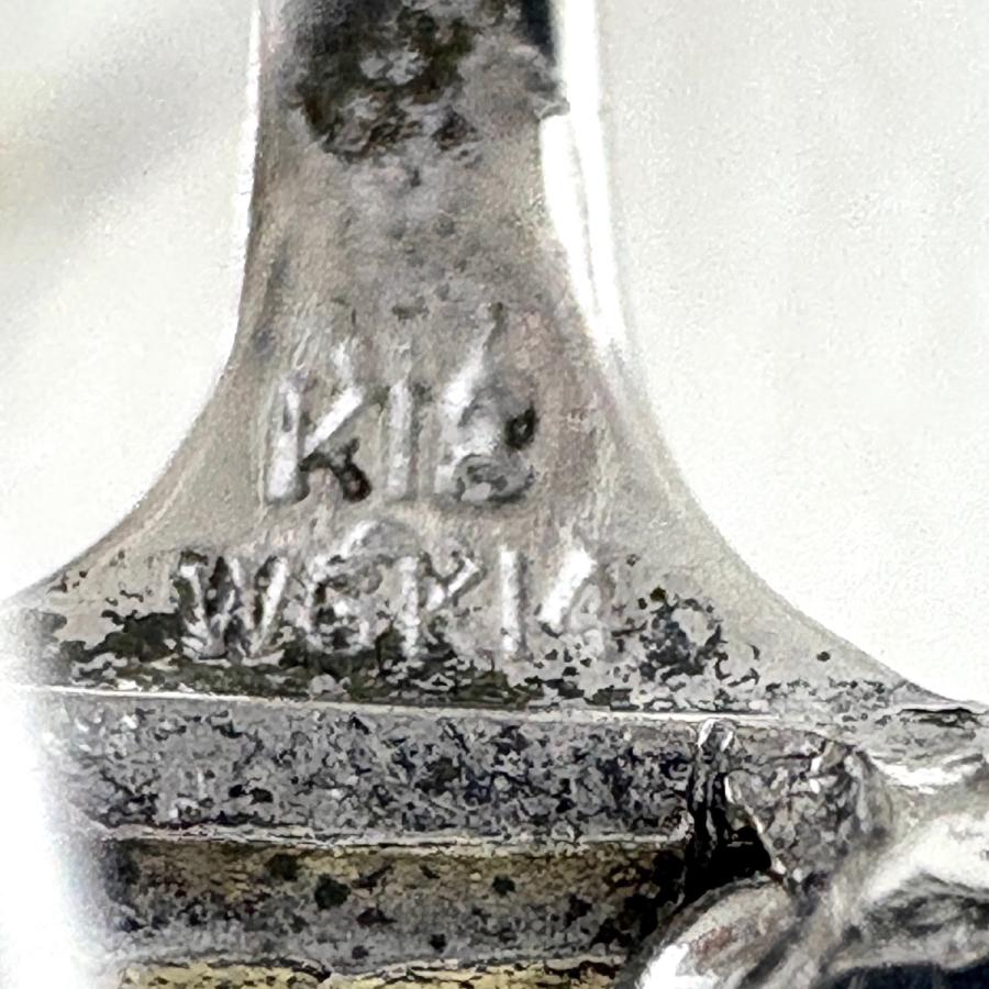 フラワーモチーフ デザインピアス プラチナ WG ホワイトゴールド 