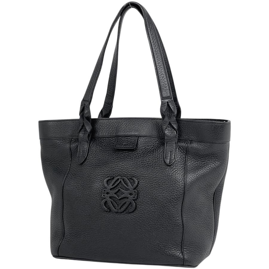LOEWE（ロエベ） フスタ トートバッグ アナグラム レザー ブラック