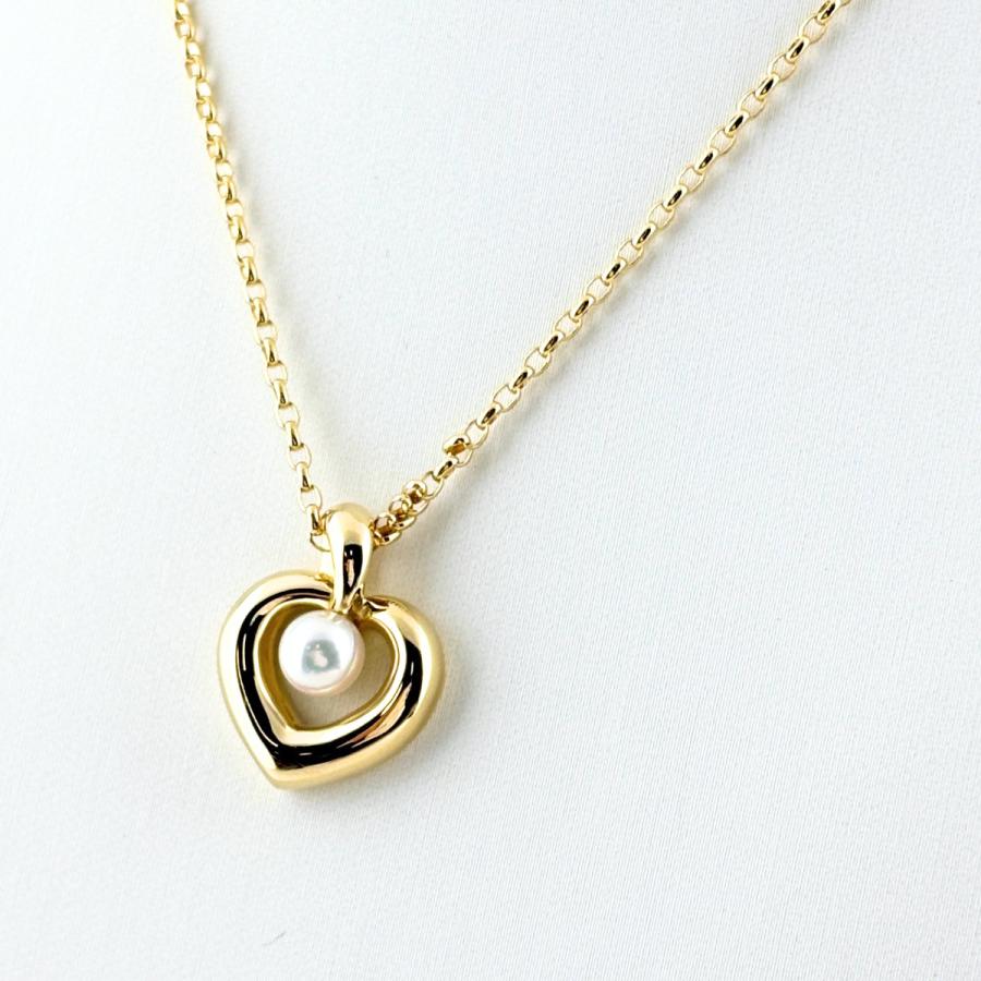 ※期間限定値下げ中！！【新品未使用】ミキモトパール三粒ネックレスWG MIKIMOTO（ミキモト） パール ネックレス YG イエローゴールド