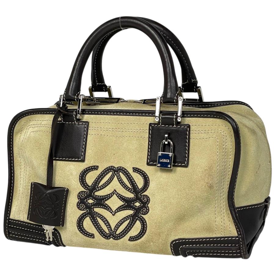 LOEWE（ロエベ） アマソナ28 アナグラム ハンドバッグ スエード