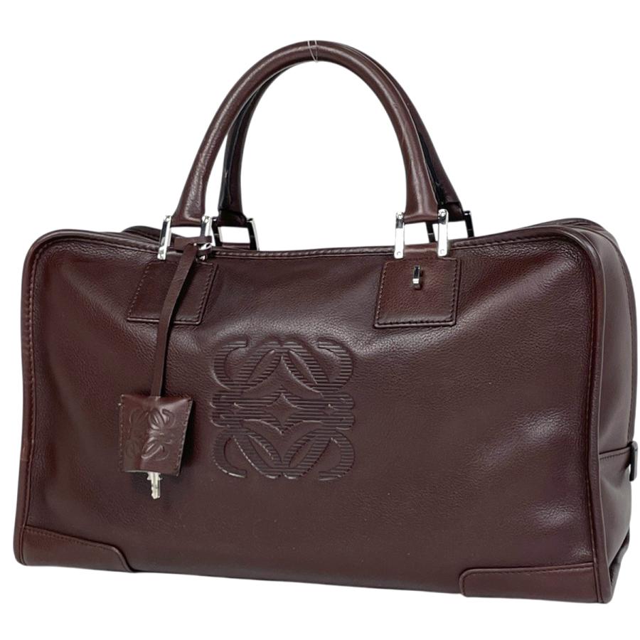 LOEWE（ロエベ） アマソナ36 アナグラム ハンドバッグ レザー ブラウン
