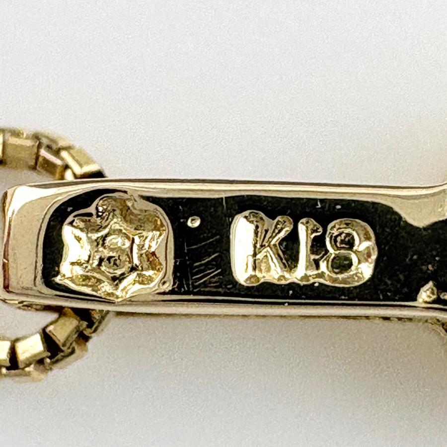 メレダイヤ デザインネックレス YG イエローゴールド ペンダント ネックレス K18 ダイヤモンド レディース 中古_5