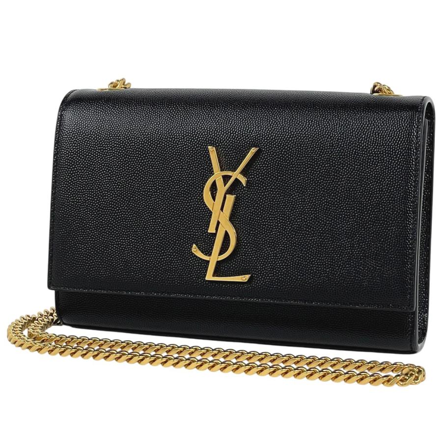 サンローラン / SAINT LAURENT　ケイト スモール / チェーン ショルダーバッグ　469390　カーフ レザー　ブラック/シルバー金具 【中古】 Yves Saint Laurent（イヴ・サンローラン） ケイト スモール チェーン