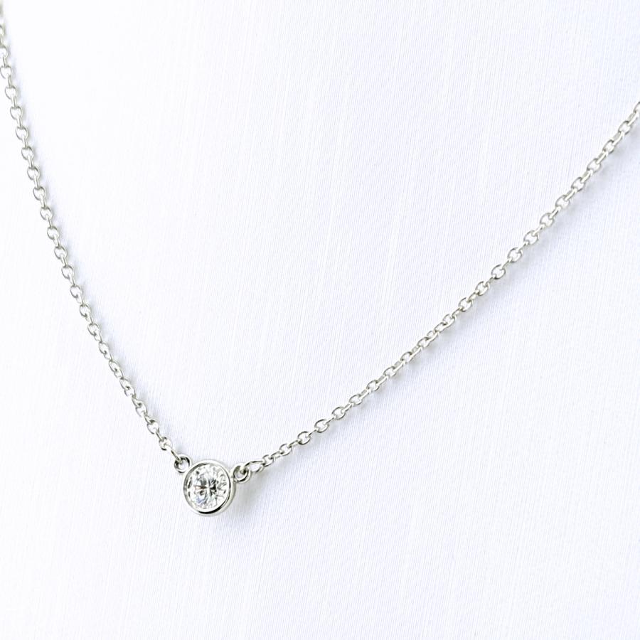 【美品】ティファニー　バイザヤード　ネックレス　プラチナ TIFFANY&Co.（ティファニー） バイザヤード ネックレス プラチナ