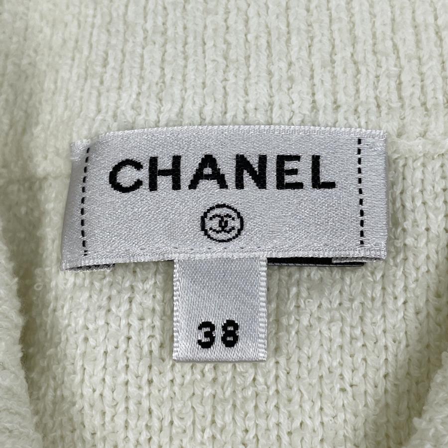 CHANEL シャネル パイル地 コットン ワンピース ココボタン CHANEL（シャネル） フェイクパールボタン 半袖ワンピース パイル地