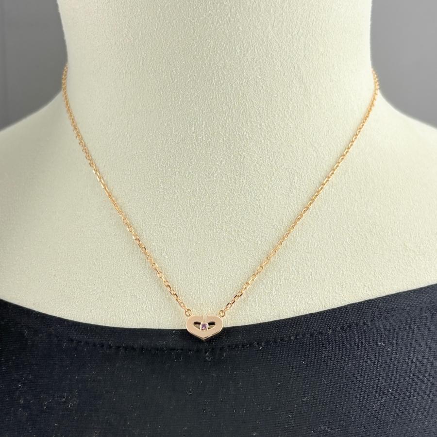 Cartier（カルティエ） CARTIER Cハート ネックレス PG ピンクゴールド 