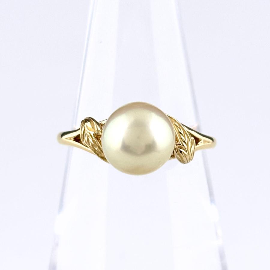 MIKIMOTO（ミキモト） パール リング YG イエローゴールド 指輪 真珠 