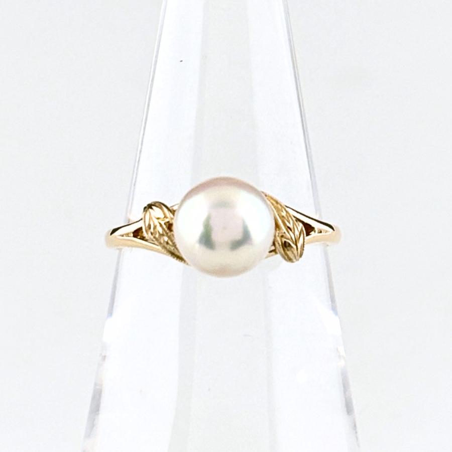 MIKIMOTO（ミキモト） パール リング YG イエローゴールド 指輪 真珠
