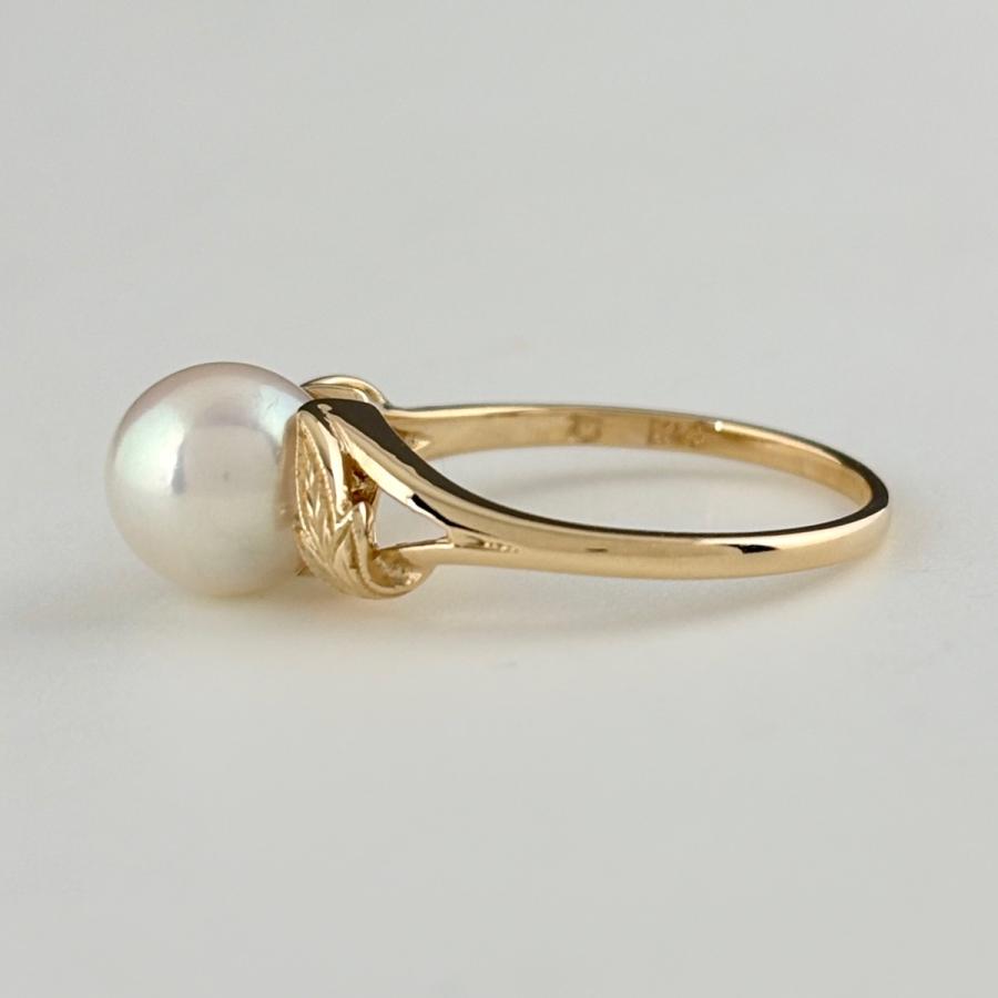 MIKIMOTO（ミキモト） パール リング YG イエローゴールド 指輪 真珠