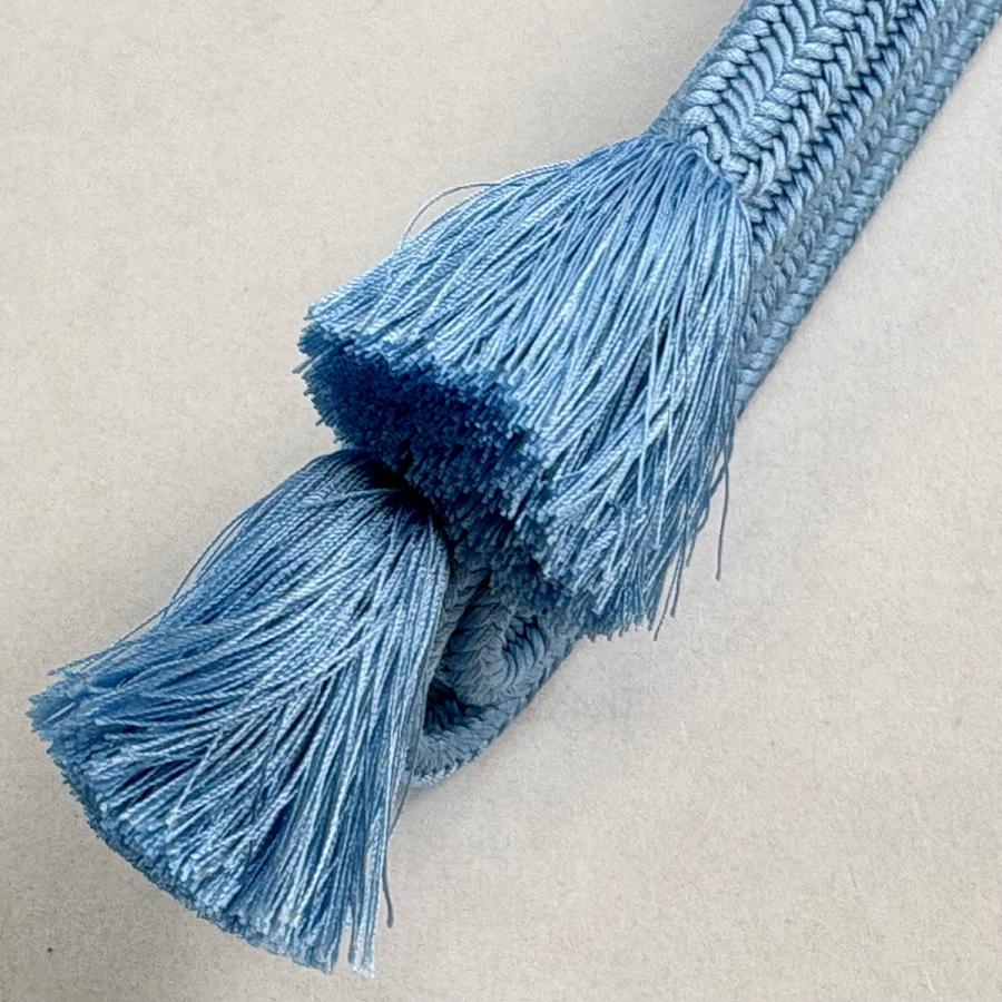 帯締め 名品 無形文化財 有職組紐 道明 水色 正絹 和装小物 中古 