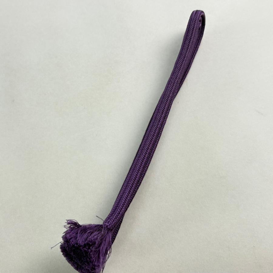 帯締め 名品 無形文化財 有職組紐 道明 紫 正絹 和装小物 中古 