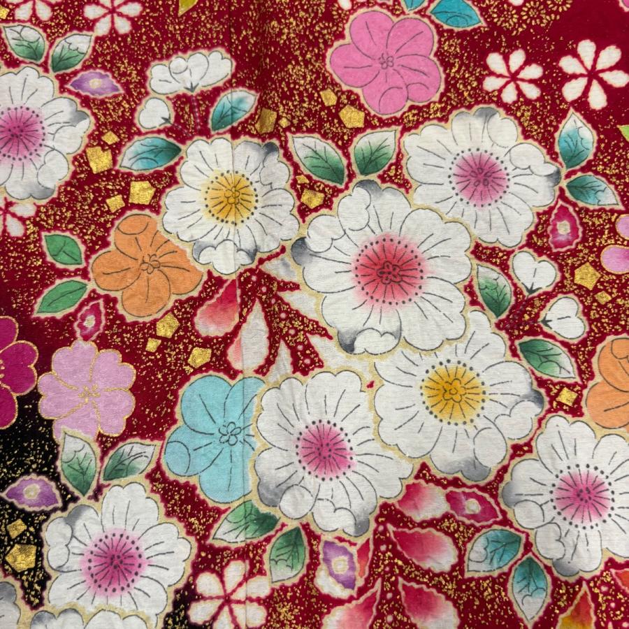 美品 振袖 身丈174.5cm 裄丈69cm L 袷 翠山工房 落款あり 辻が花 金彩