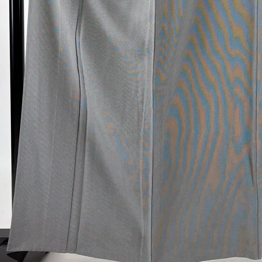 江戸小紋 身丈163cm 裄丈68.5cm L 単衣 万筋 墨色 正絹 逸品 中古