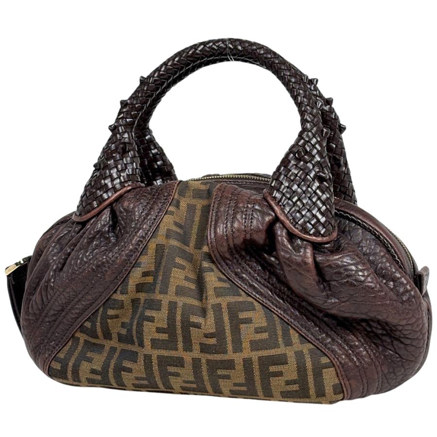 FENDI フェンディ ミニ スパイバッグ ハンドバッグ ズッカ柄 ブラウン FENDI（フェンディ） ズッカ柄 ミニスパイバッグ ハンドバッグ