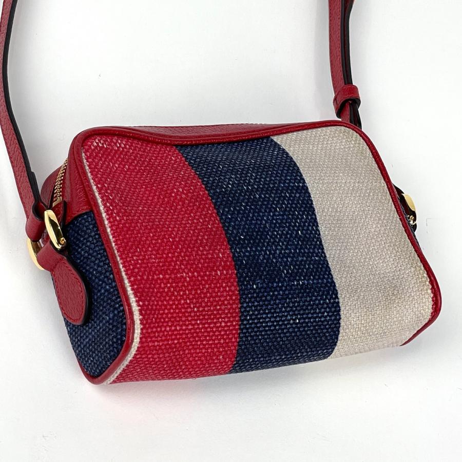 GUCCI（グッチ） ロゴ ショルダーバッグ トリコロール キャンバス 