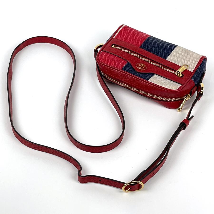 GUCCI（グッチ） ロゴ ショルダーバッグ トリコロール キャンバス 