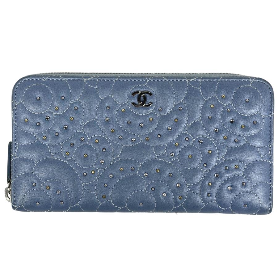 CHANEL（シャネル） カメリア ラウンドファスナー 長財布 ココマーク