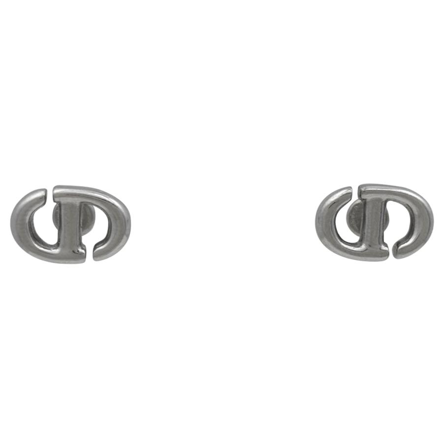 Christian Dior（クリスチャン・ディオール） ロゴ ピアス シルバー
