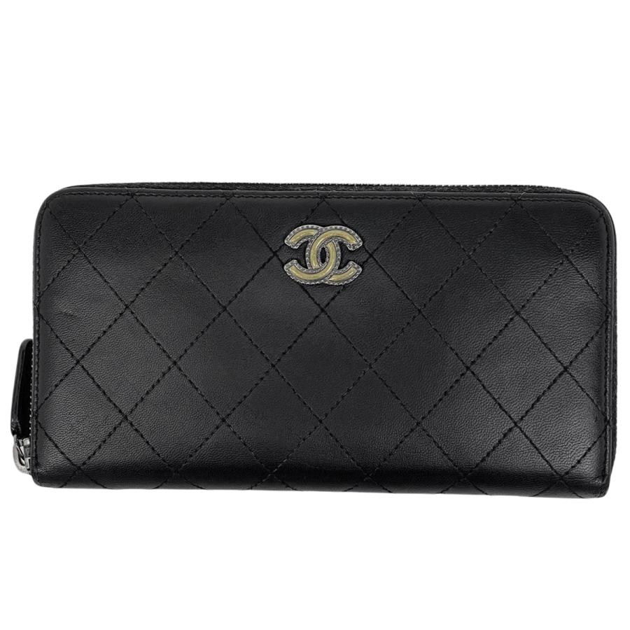 CHANEL（シャネル） ココマーク ラウンドファスナー 長財布 マトラッセ 