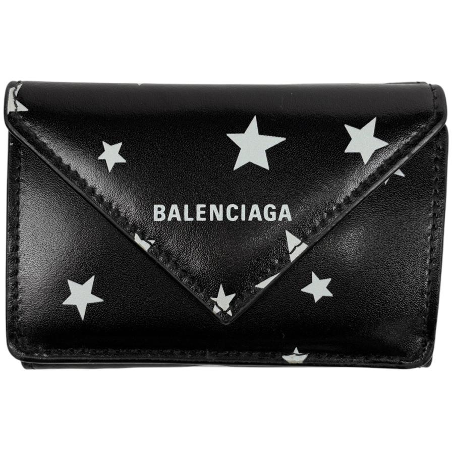 美品✨BALENCIAGAバレンシアガ財布ペーパーミニウォレット391446黒 BALENCIAGA（バレンシアガ） ペーパー ミニ ウォレット レザー