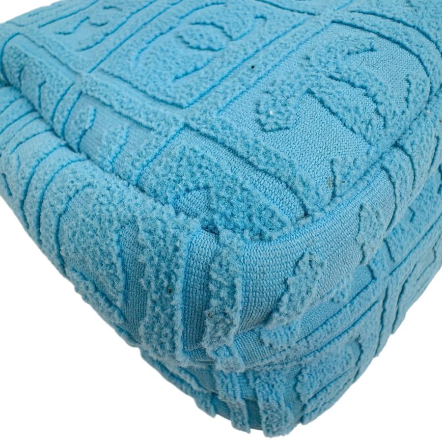 シャネル CHANEL ココマーク プラチェーン ショルダーバッグ ファブリック ライトブルー レディース 中古_5
