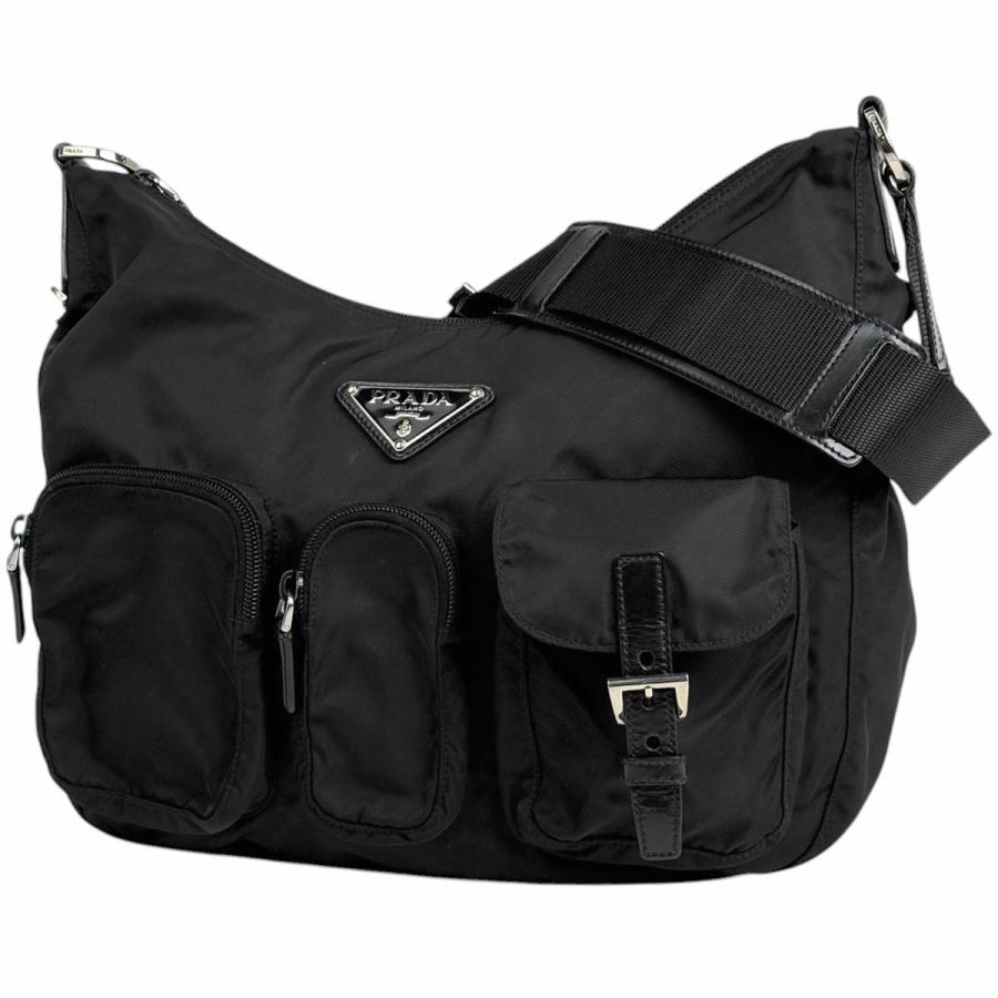 PRADA（プラダ） ロゴプレート ショルダーバッグ メッセンジャーバッグ