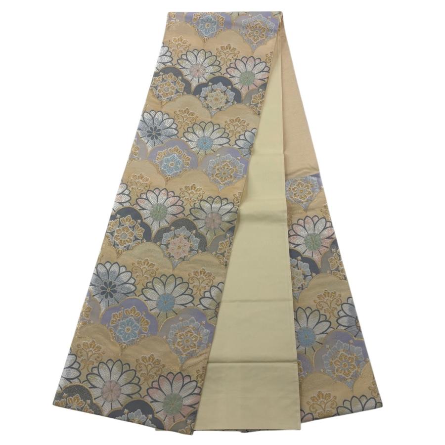【振袖フルセット】身丈166cm 裄丈68.5cm 桜 霞 箔 金彩 青緑 美品 振袖 身丈166cm 裄丈68.5cm L 袷 袋帯フルセット 桜 霞 箔 金彩