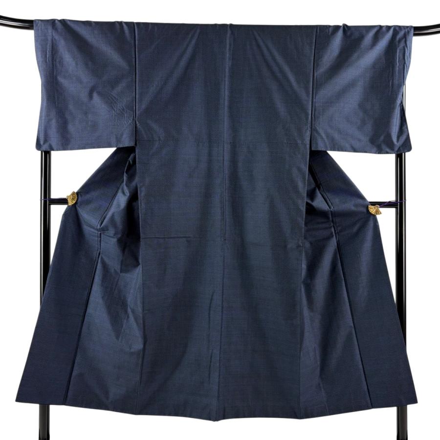 美品 男着物 身丈148cm 裄丈70.5cm L 袷 大島紬 アンサンブル 証紙あり