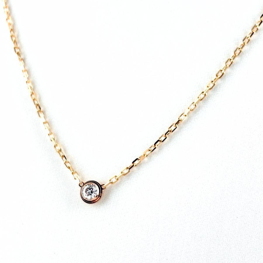 し*も様 カルティエ ダムール SM ネックレス ダイヤ 750 ピンクゴールド Cartier（カルティエ） ダムール ネックレス PG ピンクゴールド