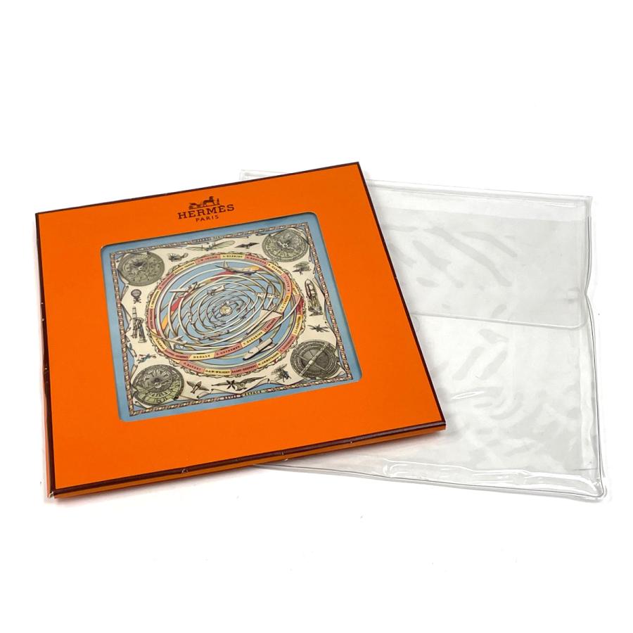 未使用◆HERMES◆Rêves d'Espace カレ90 スカーフ HERMES（エルメス） カレ90 REVES D'ESPACE 夢の空間 スカーフ シルク