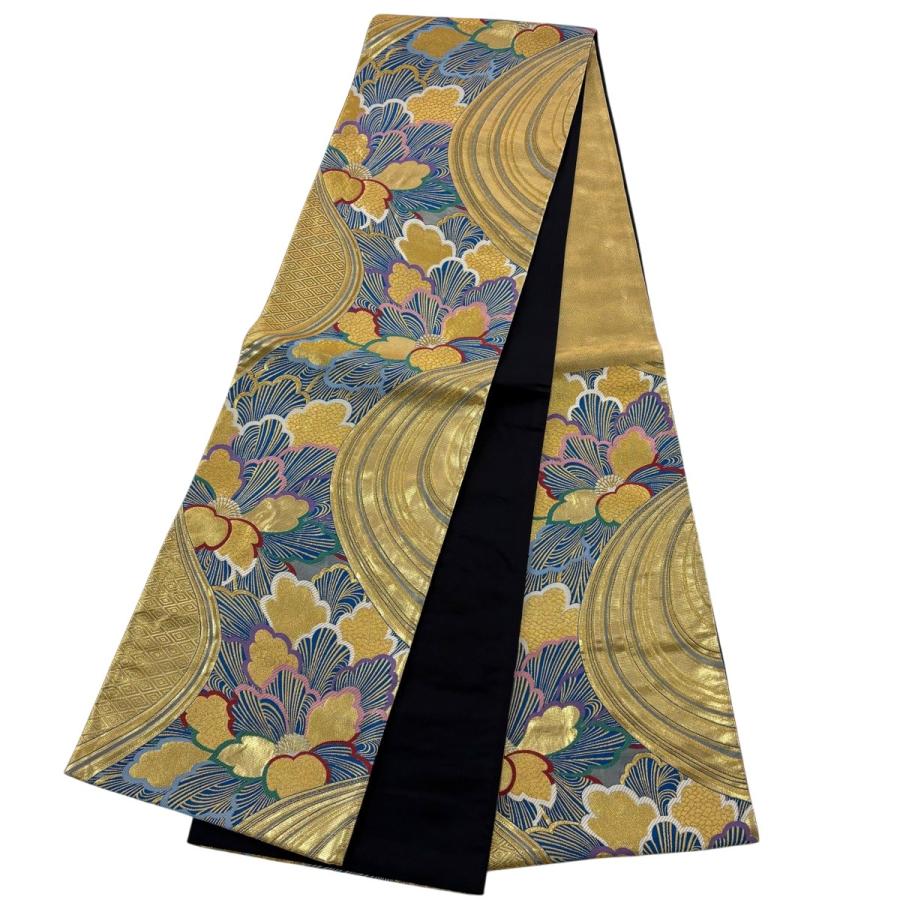 振袖 身丈165cm 裄丈66.5cm 正絹 逸品 【中古】 振袖 身丈165.5cm 裄丈66cm M 袷 袋帯フルセット 落款あり 辻が花 金彩