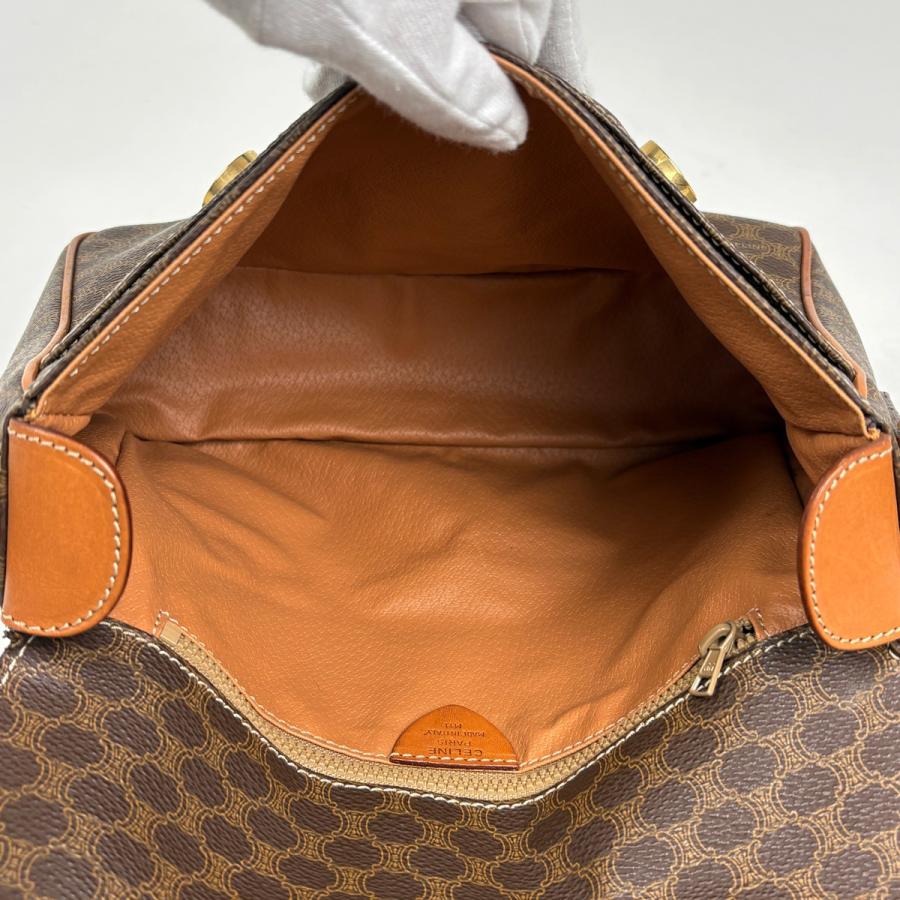 CELINE（セリーヌ） マカダム柄 ショルダーバッグ サークルロゴ 