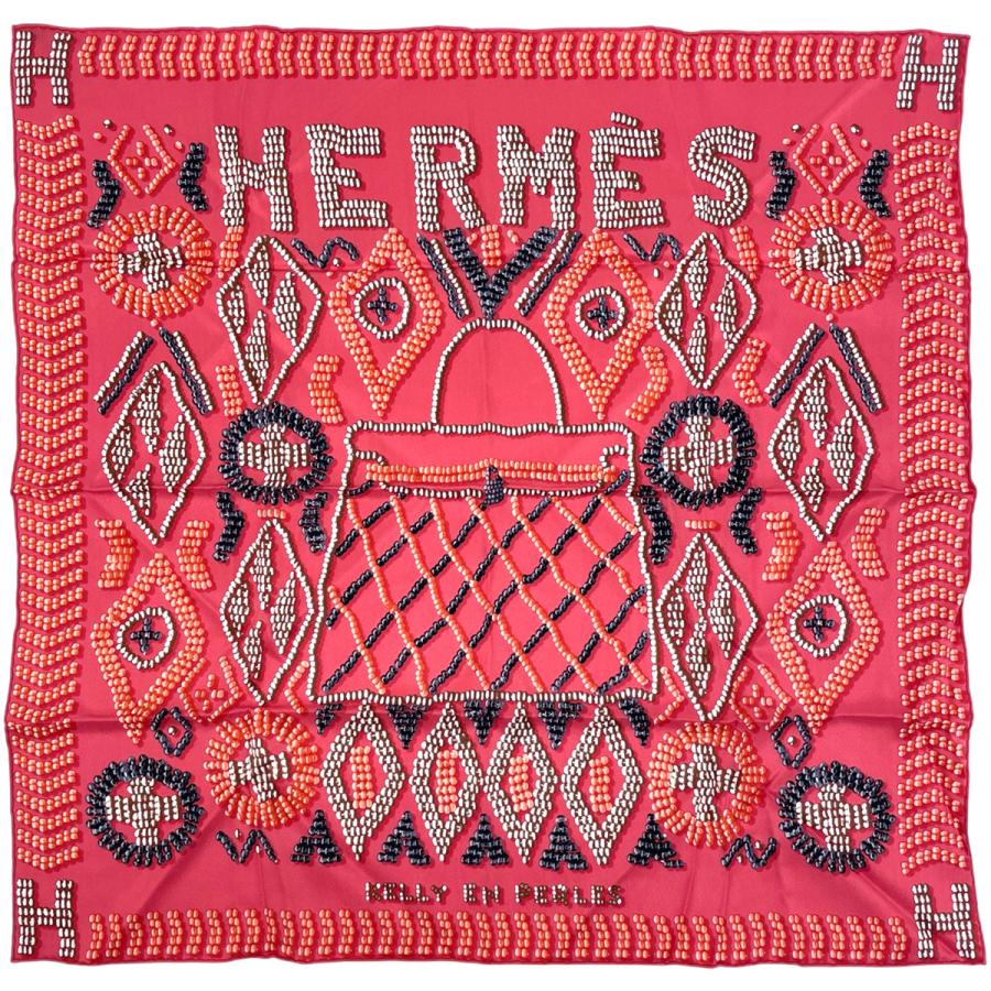 ✨️美品✨️ エルメス カレ70 真珠でできているケリー レディース スカーフ HERMES（エルメス） カレ70 KELLY EN PERLES 真珠でできているケリー